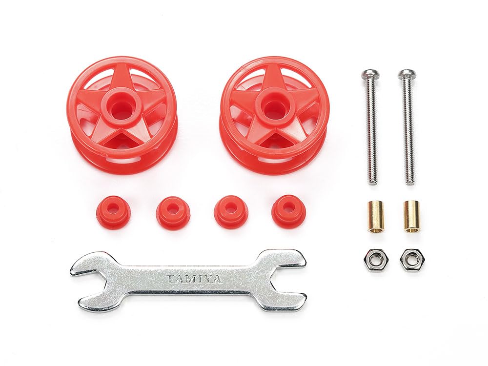 Amazon.co.jp: 2段低摩擦プラローラー (19-19mm) レッド (ミニ四駆